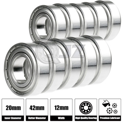 10x 6005-ZZ Ball Bearing 25mm x 47mm x 12mm Double Shielded Metal Seal NEW QJZ