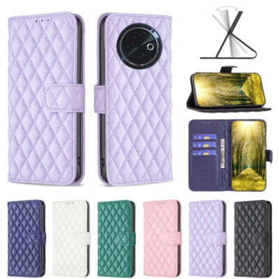 For Tecno Spark 30C,  Luxury Lattice Leather Wallet Flip Card Slot Case Cover