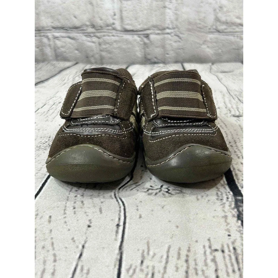 Circo Bebé Niño Zapatos Informales Talla 3 Marrón Mocasines Descalzos Gancho y Lazo Foto 4 de 4