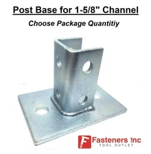 6-Hole Post Bases for Unistrut / B-Line Channel Strut #4768 P2942 Squared Base