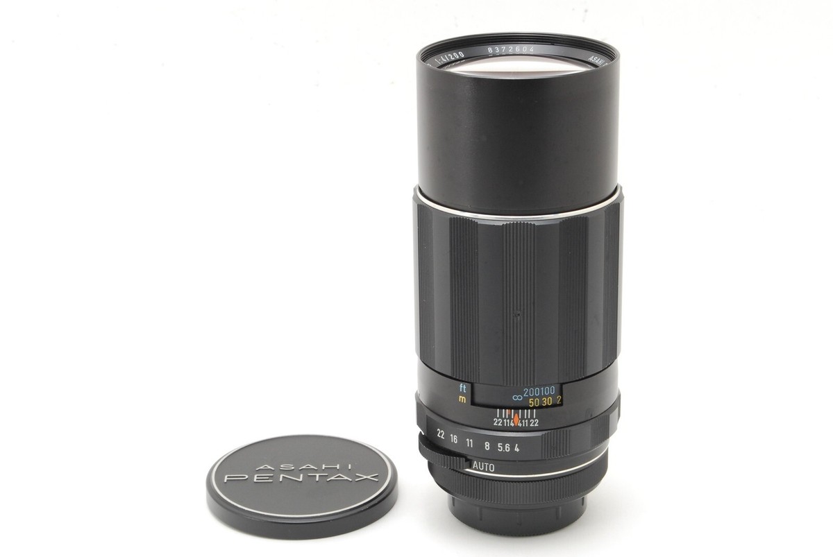 Near MENT] Pentax Super Multi Coated SMC TAKUMAR 200mm f4 M42 lens