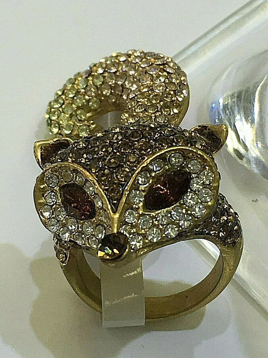 Roberto Cavalli Crystal & Enamel Fox Cocktail Ring - Gold-Tone Metal  Cocktail Ring, Rings - ROB127807 | The RealReal