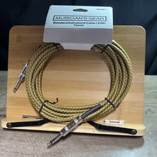 Musician's Gear Standard Instrument Cable Tweed 20 ft. Gold / 1/4  Jack Male