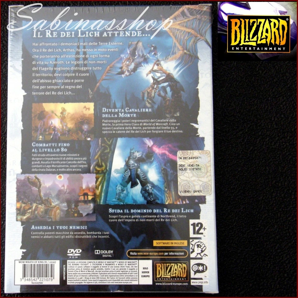 BLIZZARD★WORLD OF WARCRAFT Wrath of the Lich King★PC MAC★RETAIL PACK 10DAY CODE - Immagine 3 di 4