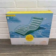 Sun Squad Large Inflatable Chaise Lounge Swimming Pool Float