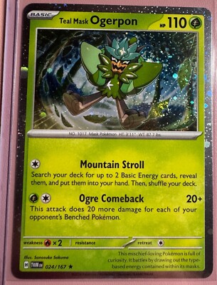 Teal Mask Ogerpon (Cosmos Holo) Promo 024/167 | Ogerpon Pokemon