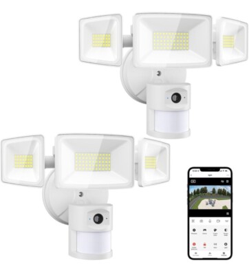 Onforu 2 Pack Camer 55W LED Motion Outdoor Lights 5500LM  IP65