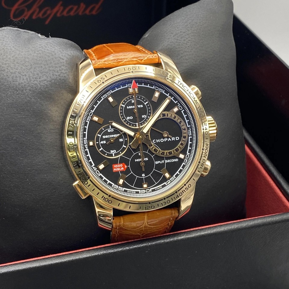 Chopard Mille Miglia 44mm Yellow Gold Split Second Chronograph Watch 16 ...