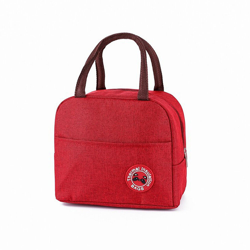 Portable Insulated Lunch Bag Cooler Tote in Red