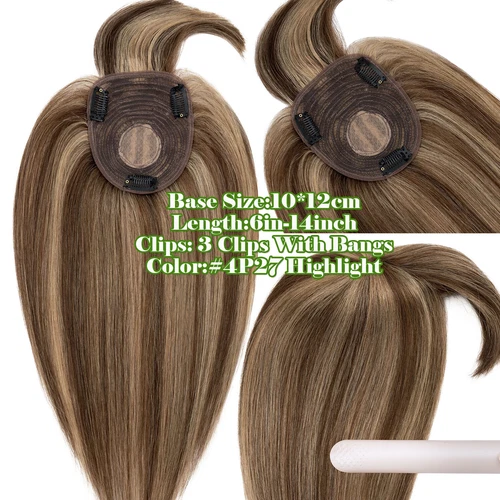 100% Echthaar Topper Toupet Extensions Clip In Remy Human Hair Toupee Haarteil l - Bild 78 von 84