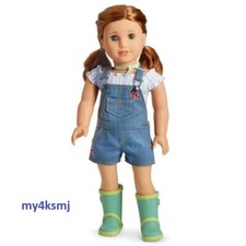 American Girl Blaire GARDENING Garden OUTFIT shortall BOOT Set DOLL NOT INCLUDED