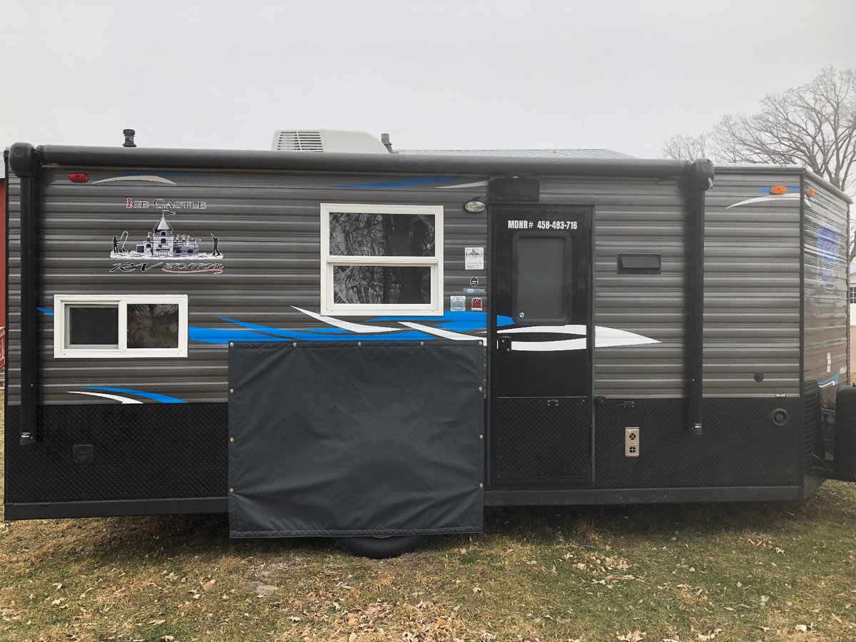 Ice Castle Fish house RV Wheel well skirt covers windbreakers - Main Image