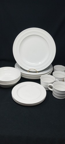 Johnson Brothers England Roulette weiß Geschirr 19 Teile - Bild 1 von 3