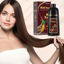 Dark Brown 3in1 Hair Dye Shampoo Instant Color Dye Hair - Herbal Ingredients US