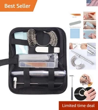 Professional Ring Sizing Tool Set with Mandrel, Gauges, & Cloth Included