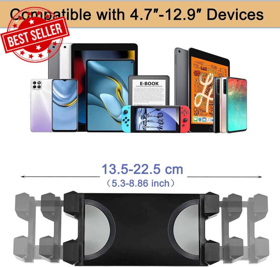 5.5-12.9 Inches Phone & Tablet Floor Stand, Height Adjustable Floor Tripod Stand - image 3 of 4