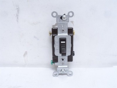 250161 New-No Box; Leviton 54503-2 Brown Toggle Switch; 1P; 15A; 120/277VAC