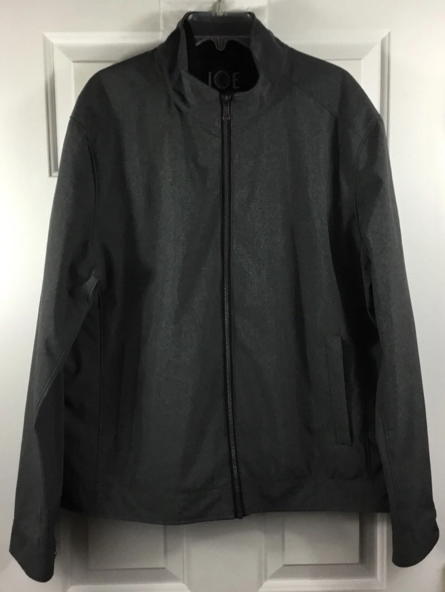 Joseph Abboud Jacket Mens XL Gray Full Zip Windbreaker Zip Out Quilted Lining