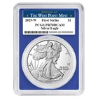2025-W $1 1-oz Proof American Silver Eagle PCGS PR70DCAM FS West Point Label