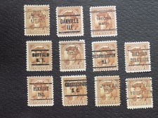 (11) USED 1932 1 1/2 CENT WASHINGTON PREC. STAMPS-4-11-C-WE COMBINE SHIPPING