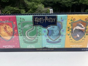 Harry Potter Tea and Wand Gift Set Bagged Tea 3.52 oz, 4 Flavors