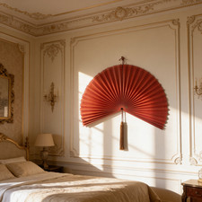  1 Bamboo Fan Wall Decor Oversized Fan Wall Hanging Above Bed Boho Home Decor