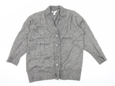 HM& Damen Strick Cardigan Pullover grau Größe S