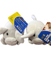 My Squeak  s Dog Toy Pet Sport Grey Pig 2 Pack 4 Inch