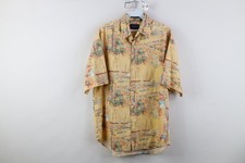 Vintage 90s Streetwear Mens Medium Sailboat Beach Luau Hawaiian Button Shirt
