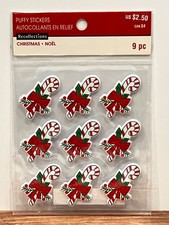 9 Recollections Christmas Candy Cane Puffy Stickers Embellishments 56443681470