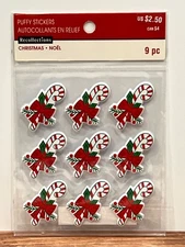 9 Recollections Christmas Candy Cane Puffy Stickers  Embellishments 56443681470