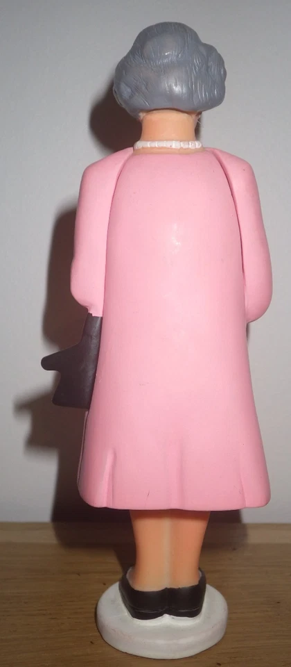 Figurine Solaire Reine Elizabeth II - Kikkerland - Rose - 17cm - Bon État - Photo 2/3