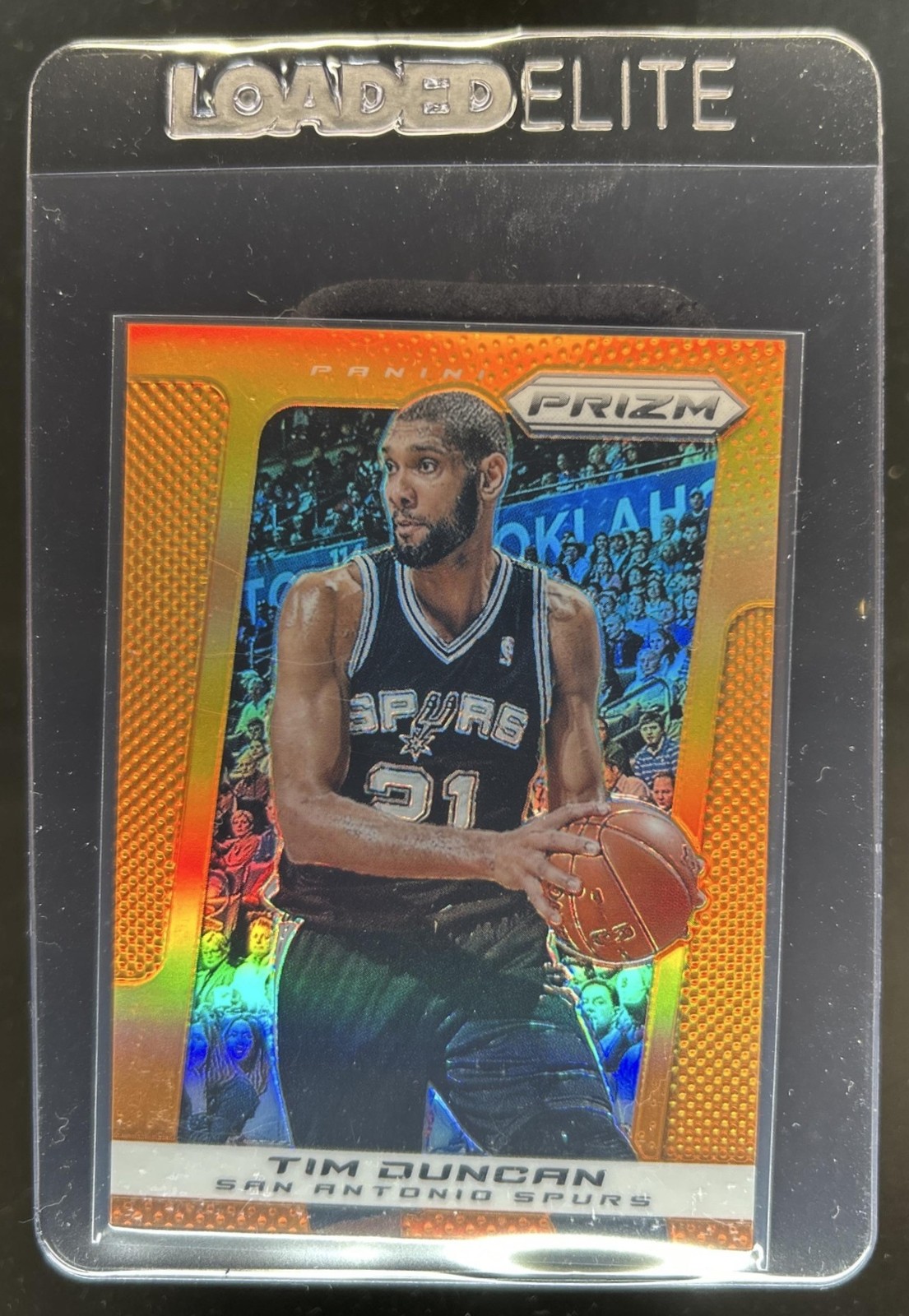 2013-14 Panini Prizm Tim Duncan Prizm Orange #/60 Spurs