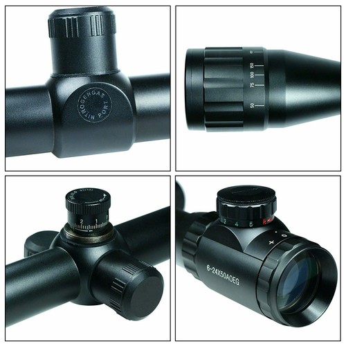 Hunting Rifle Scope 6-24x50AOEG Red Green Dual illuminated Optical Scope 11/20mm - Picture 14 of 17