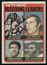 Click to enlarge 1971 NFC Receiving Leaders (Bob Tucker / Ted Kwalick / Harold Jackson / Roy Jefferson)