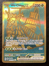 Carta Pokémon Wo-Chien ex 240/091 Sv Paldean Fates Oro Società Pokemon Inglese