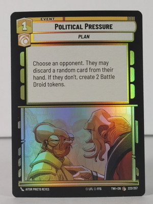 #ad Political Pressure TWI EN 222 257 Foil NM Z $1.99