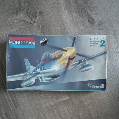  Monogram 1:48 Mustang P-51D Model Kit 1991 Open Box
