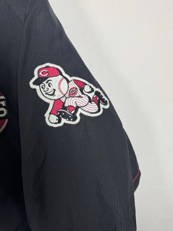 Chaqueta De Colección Cincinnati Reds Majestic Dugout Colección Auténtica Negra Talla L Foto 3 de 4