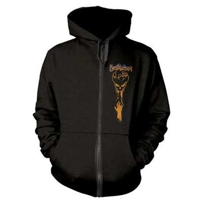 DESTRUCTION - INFERNAL OVERKILL BLACK Hooded Sweatshirt with Zip XX-Large