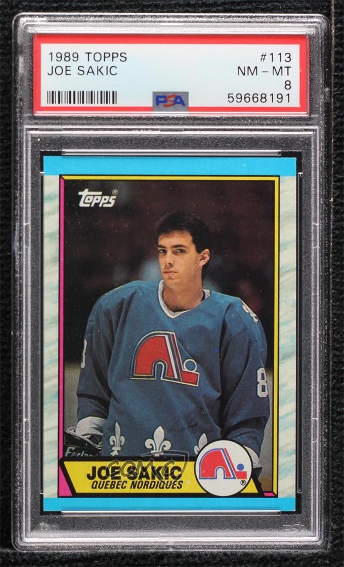 1989-90 Topps Joe Sakic #113 PSA 8 Rookie RC HOF t4m