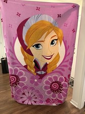 DISNEY FROZEN PLUSH TWIN SIZE THROW BLANKET ANNA Rare