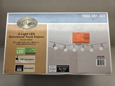 NIOB Hampton Bay 6-Light 4ft LED Directional Track Light Fixture, Chrome