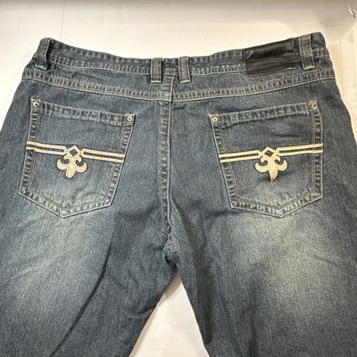 Victorious Men s Jeans Wide Leg Big and Tall Blue 42X32 #0762