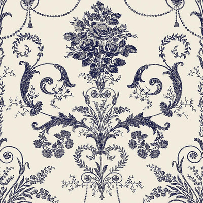 Timeless Josette Off White & Midnight Wallpaper for Elegant Decor