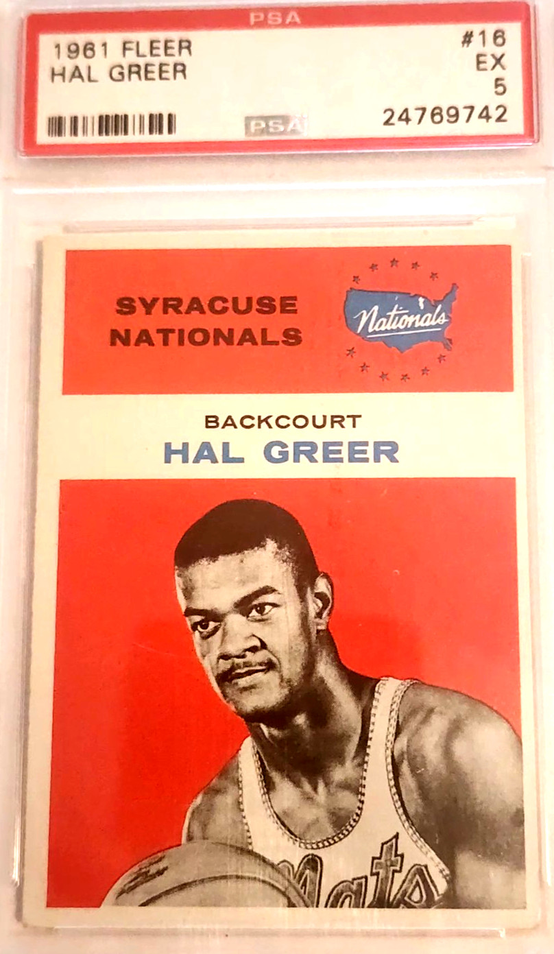 1961 FLEER #16 HAL GREER PSA EX 5 RC ROOKIE HOF