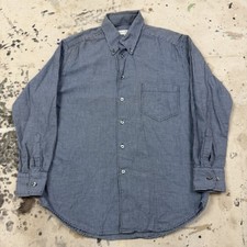 Vintage 90s Yves Saint Laurent Houndstooth Plaid Button Up Shirt Mens Medium