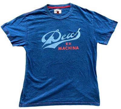Deus Ex Machina Men s Bom Tee T Shirt True Indigo Large Blue 