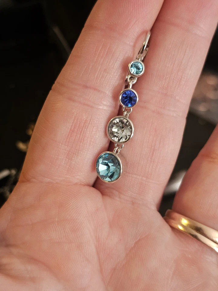 Brighton Venus Rising Aqua Blue Swarovski Necklace & Earring Set - Image 3 of 4