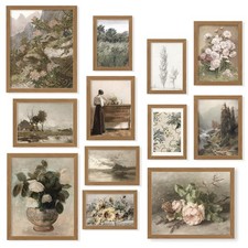 12 Pcs Vintage Wall Art Set - French Country Wall Decor, Vintage Posters For ...